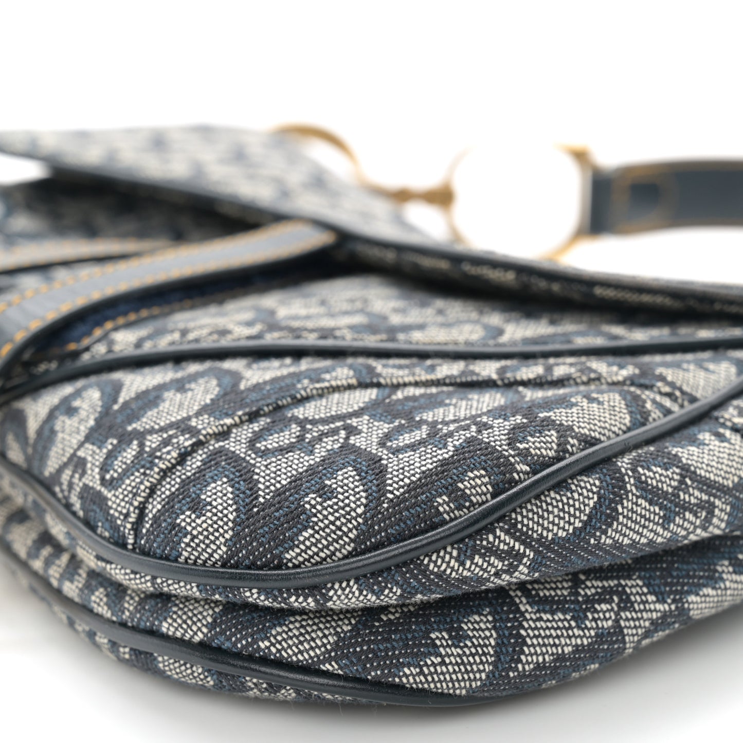 Monogram Double Saddle Bag Navy Blue