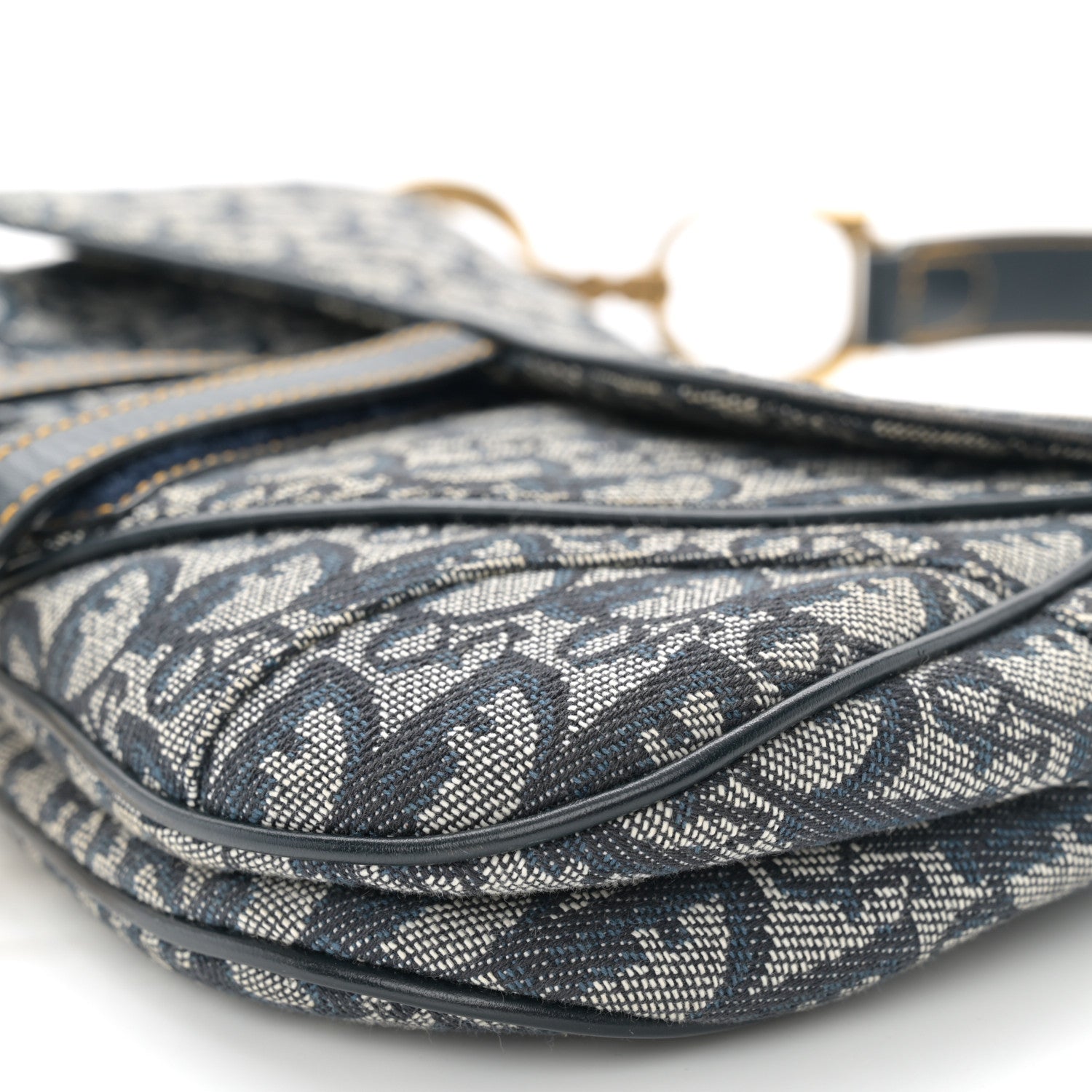 Christian Dior Monogram Double Saddle Bag Navy Blue 10 of 10
