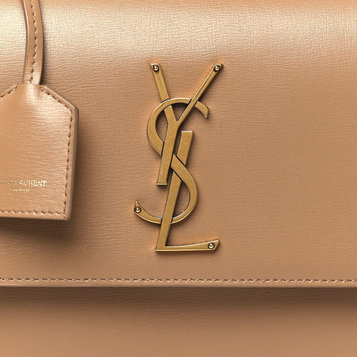 Saint Laurent Calfskin Medium Monogram Sunset Natural Tan 7 of 10