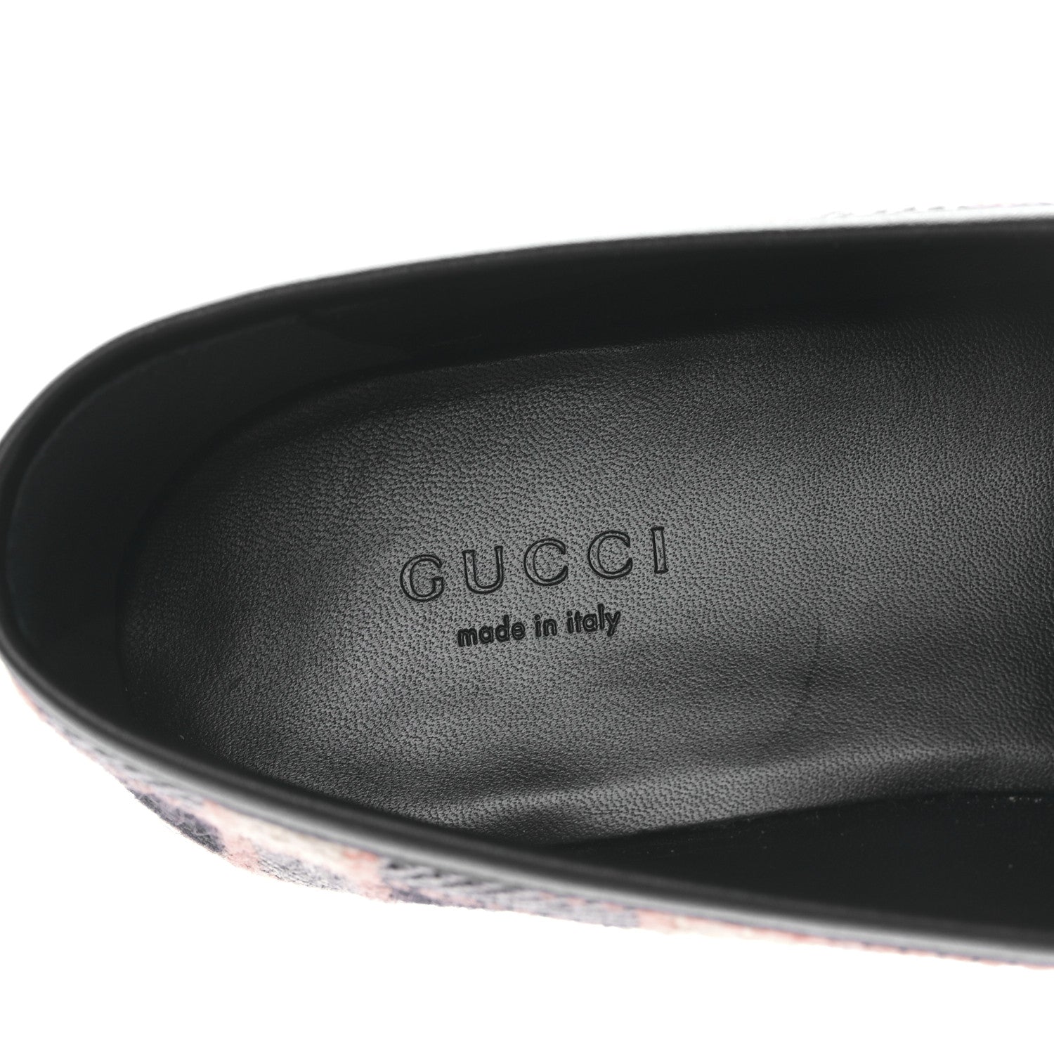 Gucci Tweed Check Horsebit Womens Jordaan Loafers 38 Black Pink Multicolor 7 of 8