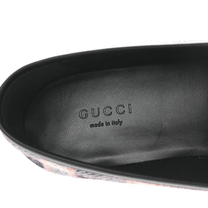 Gucci Tweed Check Horsebit Womens Jordaan Loafers 38 Black Pink Multicolor 7 of 8