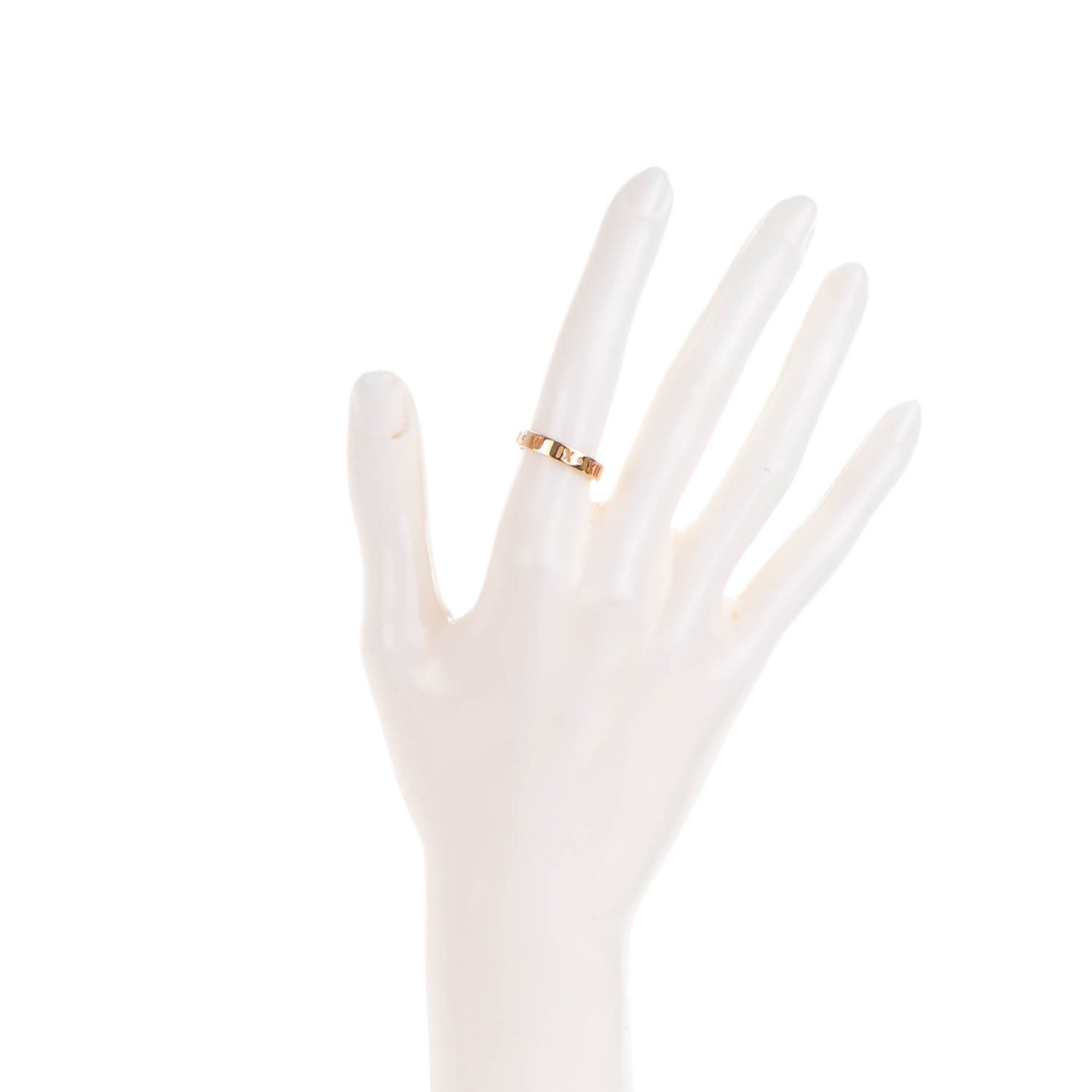 18K Rose Gold Diamond Atlas Pierced Ring 5.25