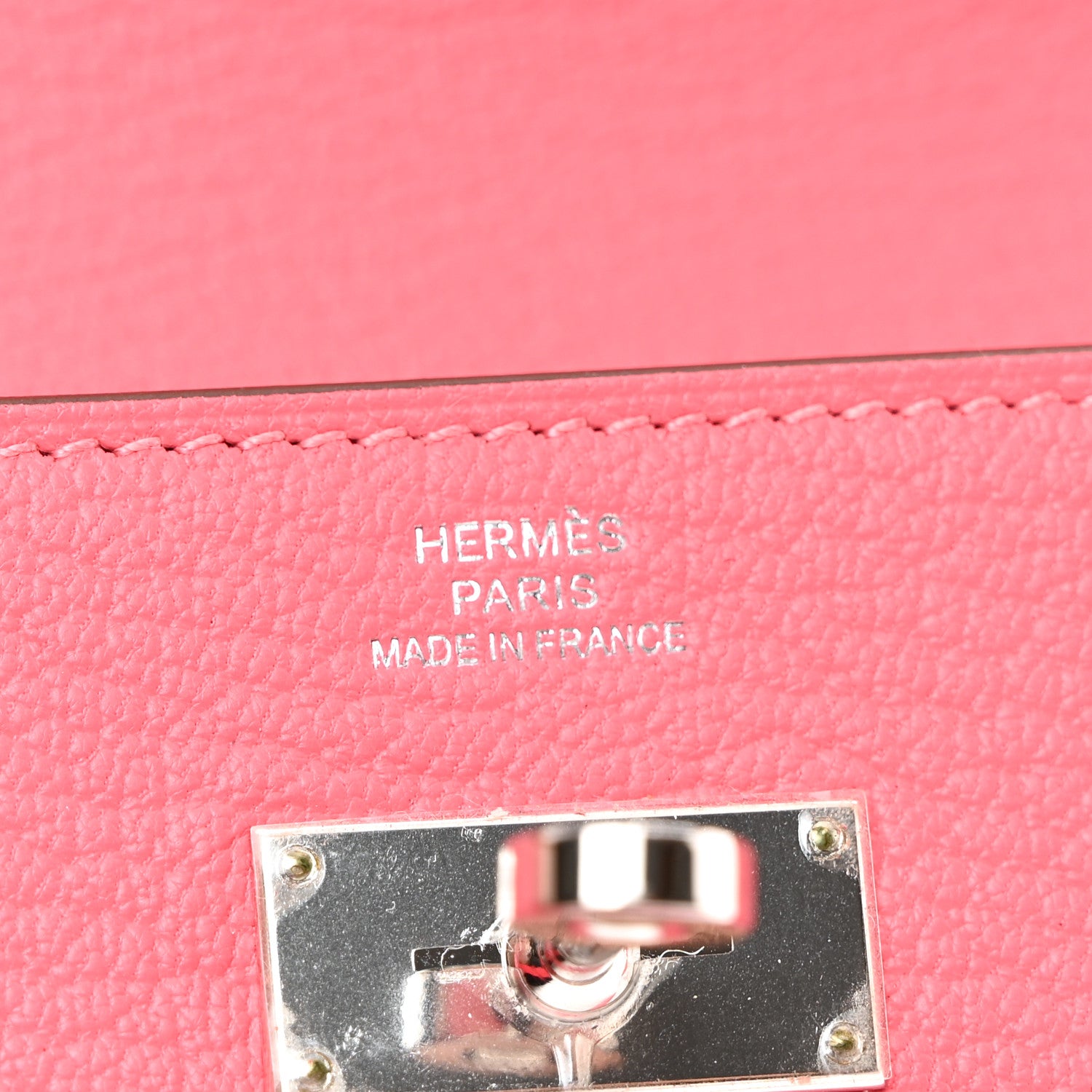 Hermes Chevre Mysore Kelly Longue Wallet Rose Azalee 6 of 8