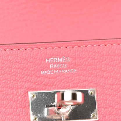 Hermes Chevre Mysore Kelly Longue Wallet Rose Azalee 6 of 8