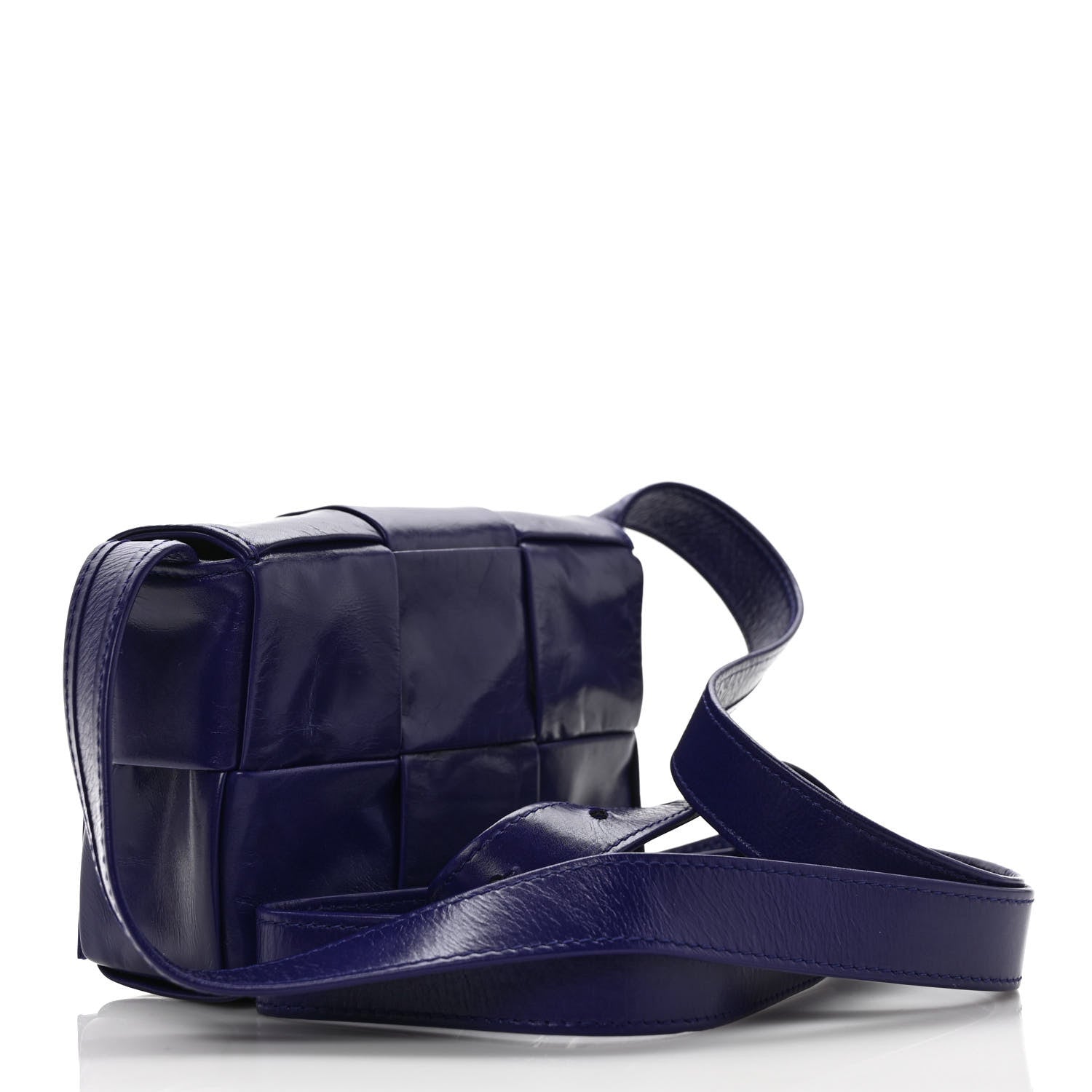 Bottega Veneta Crinkled Lambskin Maxi Intrecciato Extra Mini Cassette Crossbody Bag Unicorn 3 of 8