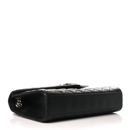 Saint Laurent Grain De Poudre Textured Mixed Matelasse Triquilt Medium Monogram Satchel Black 3 of 7