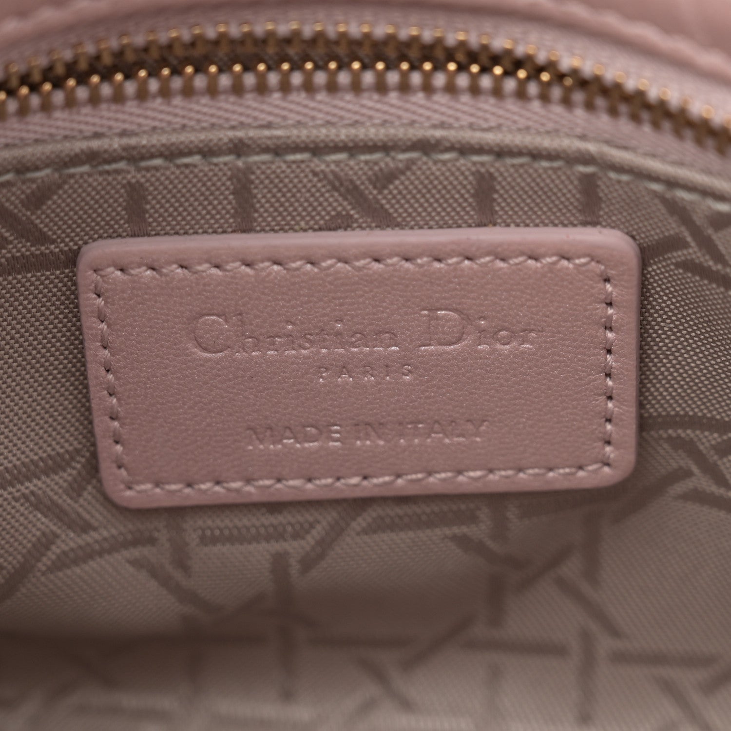 Christian Dior Metallic Lambskin Cannage Mini Lady Dior Lotus 5 of 10