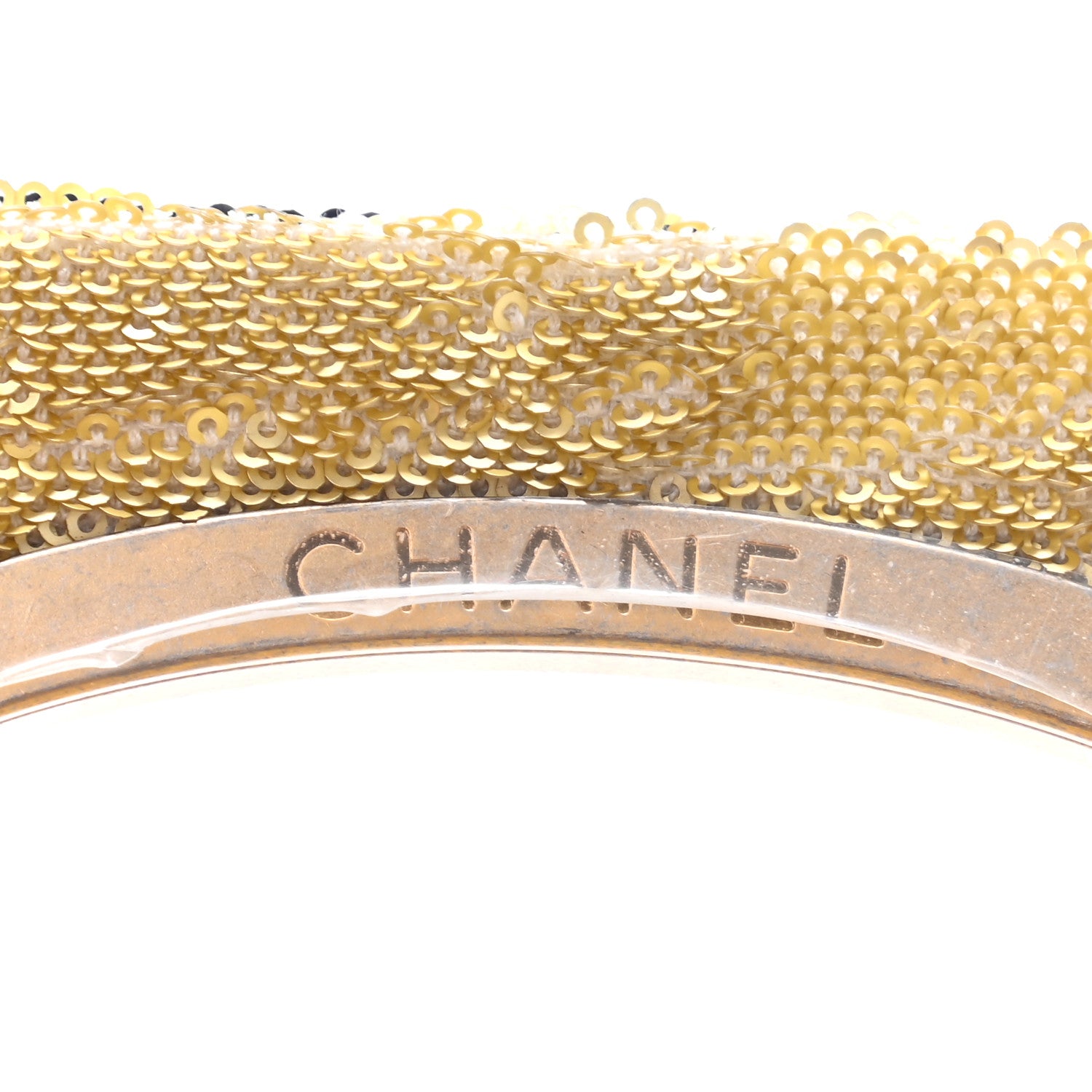 Chanel Sequin Do Not Disturb Minaudiere Clutch Black Gold 9 of 10