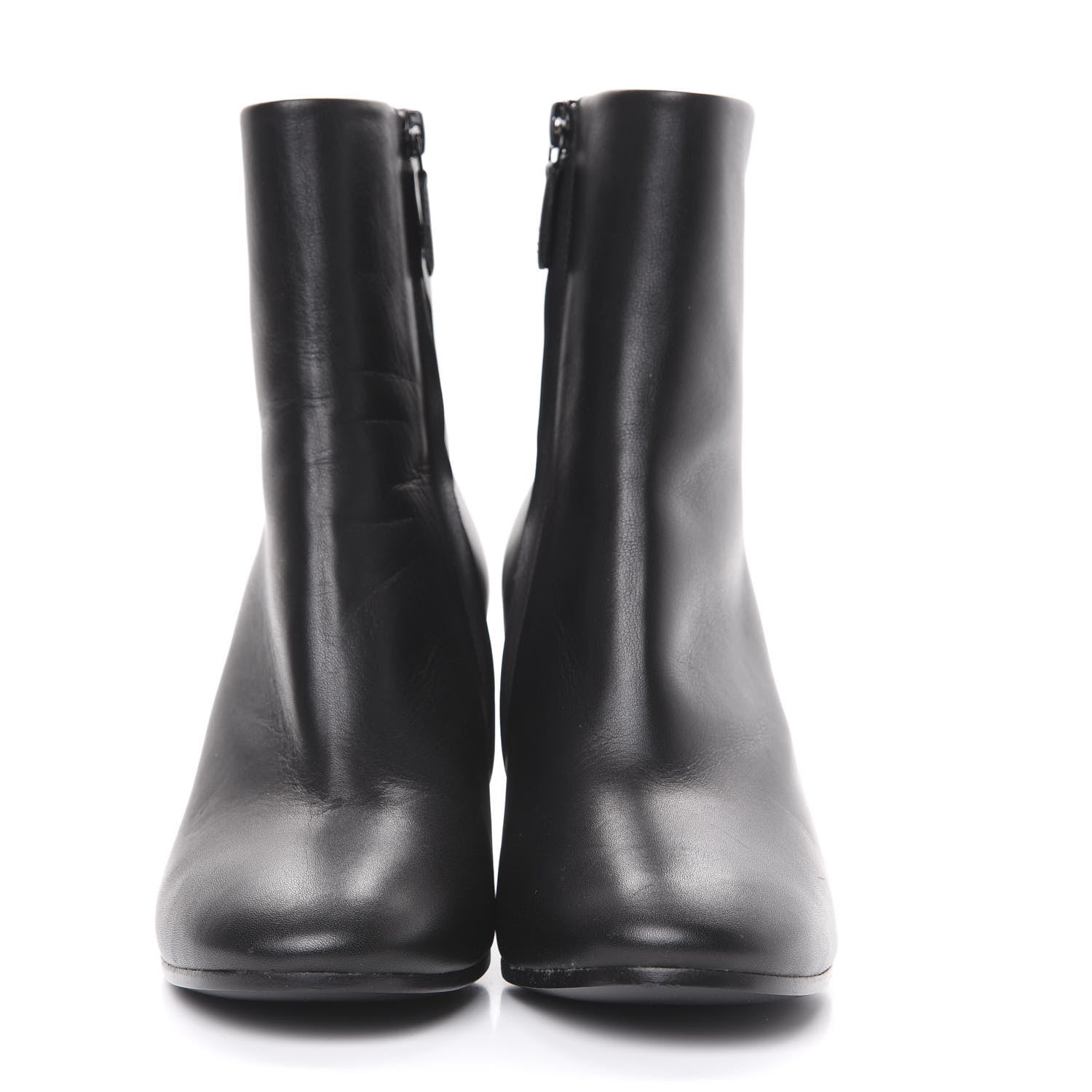 Balenciaga Shiny Sheepskin 20mm Oval Booties 38 Black 2 of 10
