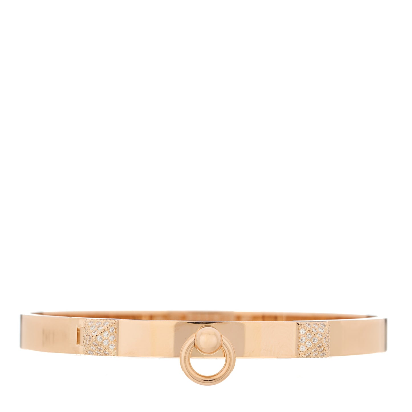 18K Rose Gold Diamond PM Collier De Chien Bracelet ST