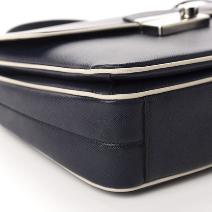 Prada Saffiano Lux Sound Top Handle Baltico Talco 6 of 10