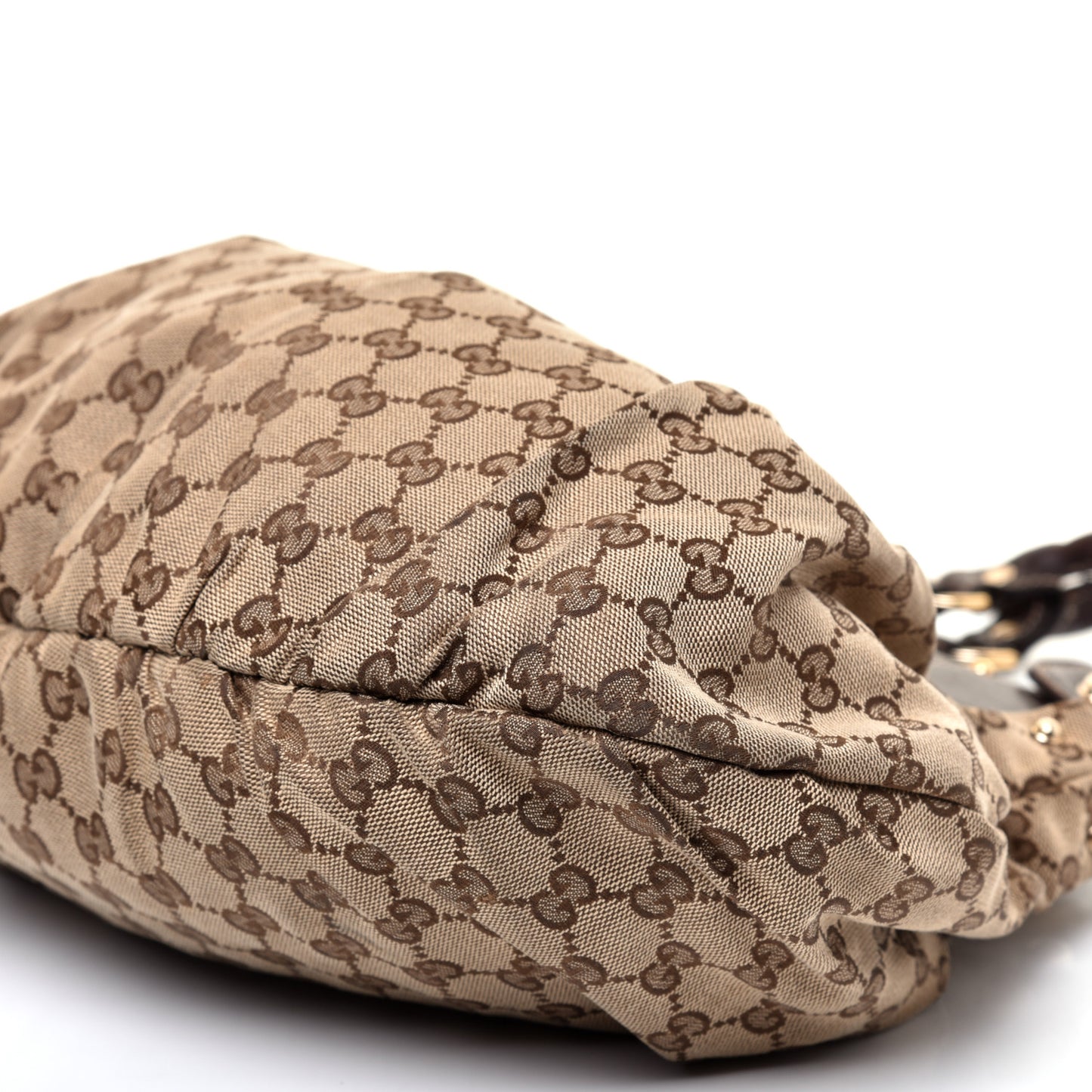 Monogram Studded Medium Pelham Shoulder Bag Dark Brown