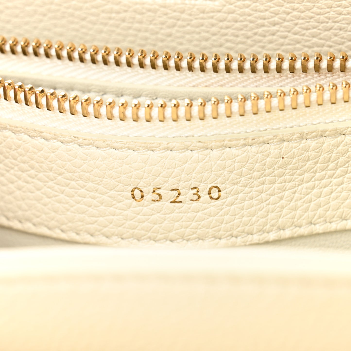 Grained Calfskin Small 16 Top Handle Bag White