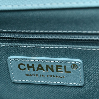 Chanel Caviar Quilted Medium Business Affinity Flap Light Blue 6 of 10