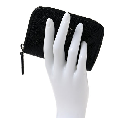 Chanel Caviar Quilted Classic Zipped Coin Purse Black 2 of 10