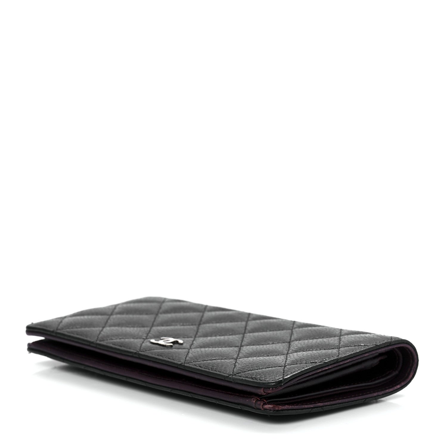 Chanel Caviar Quilted Yen Wallet Black 10 of 14