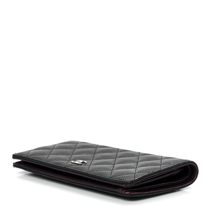 Chanel Caviar Quilted Yen Wallet Black 10 of 14