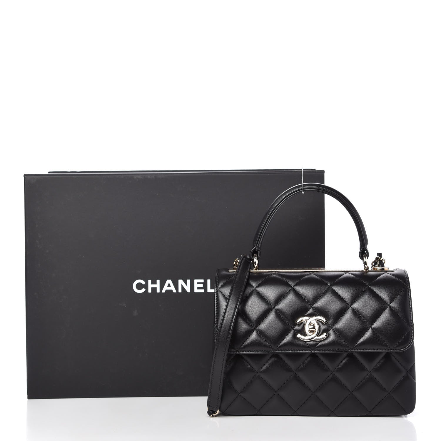Chanel Lambskin Quilted Small Trendy CC Dual Handle Flap Bag Black 11 of 11