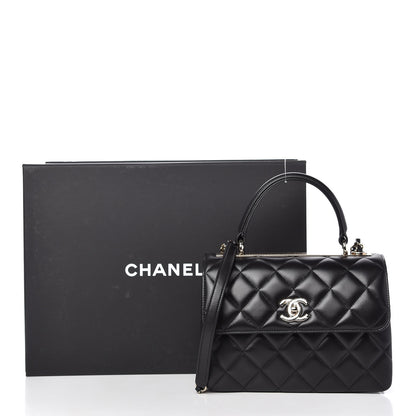 Chanel Lambskin Quilted Small Trendy CC Dual Handle Flap Bag Black 11 of 11