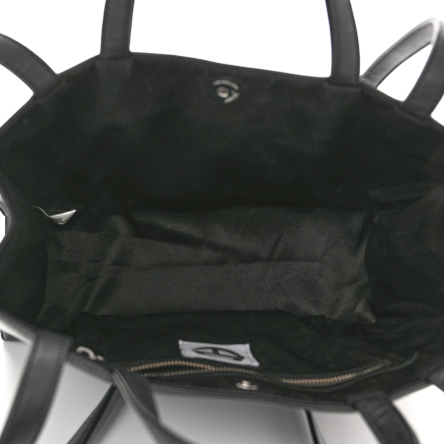 Vegan Leather Medium Shopping Bag Black