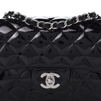 Chanel Patent Calfskin Quilted Mini Rectangular Flap Black 11 of 12
