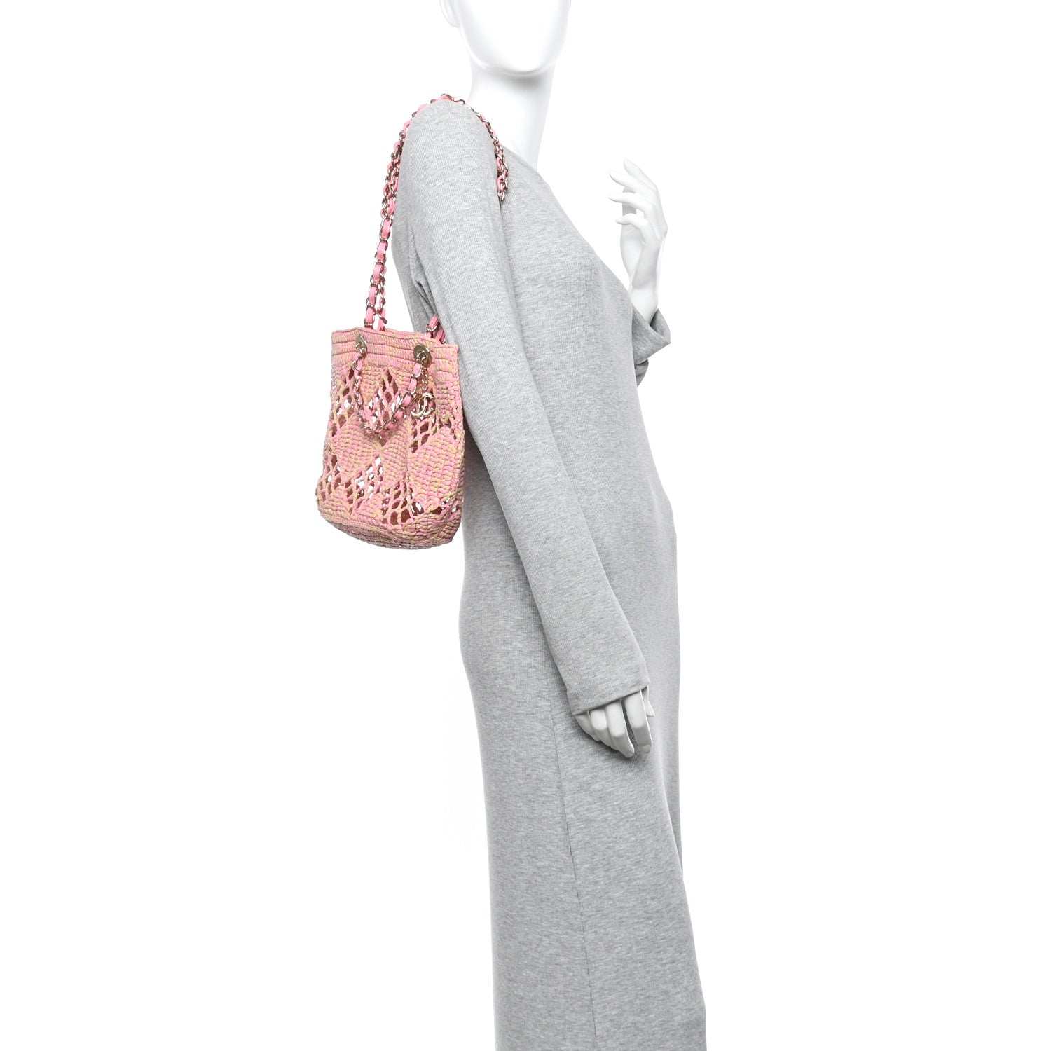 ◆SALE◆　■美品■　シャネル CCフィグリー チェーン トート バッグ ピンクベージュ レザー A93341 箱 【257049】◇ CHANEL - ◇SALE◇ □美品□ シャネル CCフィグリー チェーン トート