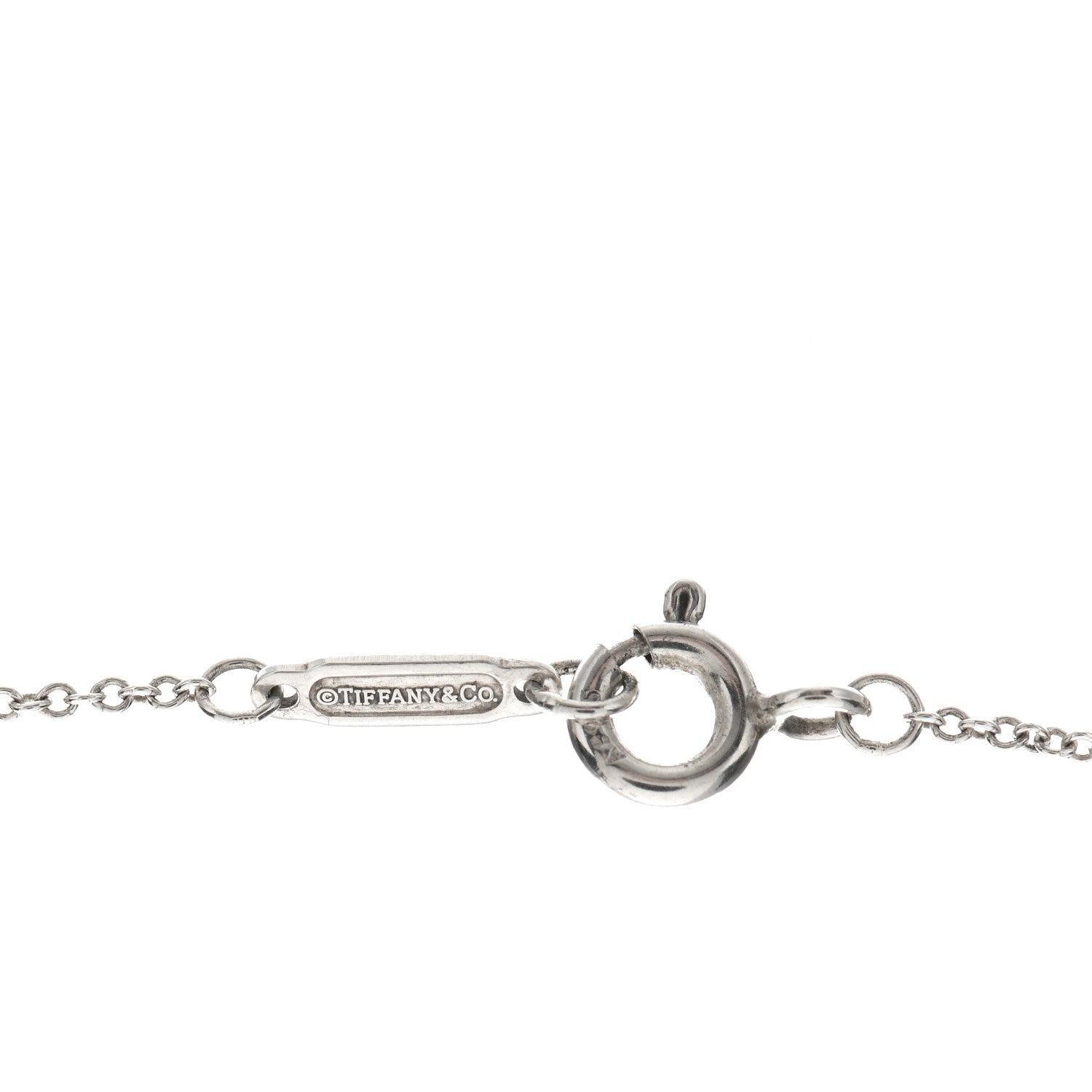 Tiffany Sterling Silver Diamond Envelope Pendant Necklace 6 of 7