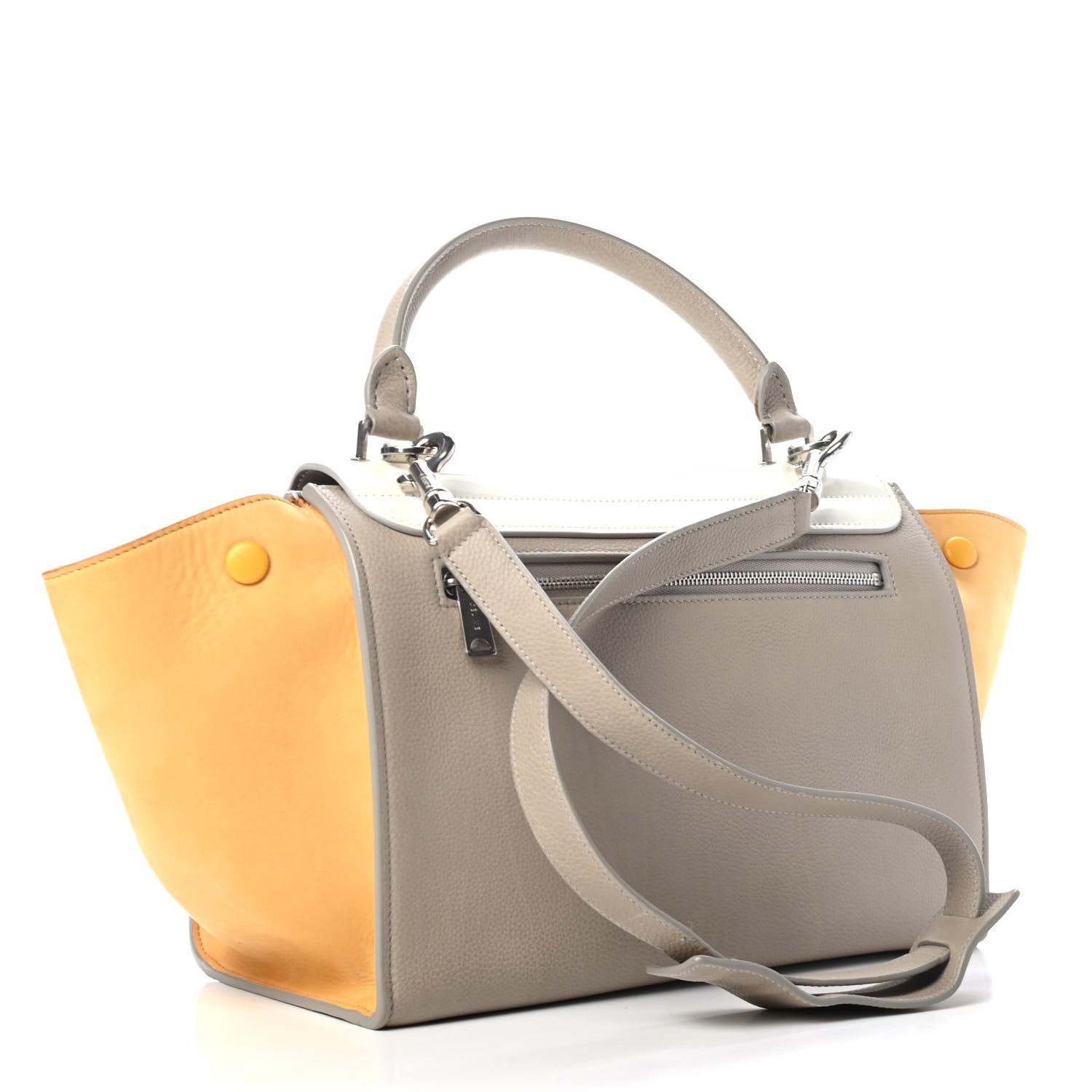 Celine Smooth Calfskin Suede Small Tri-Color Trapeze Butter 2 of 5