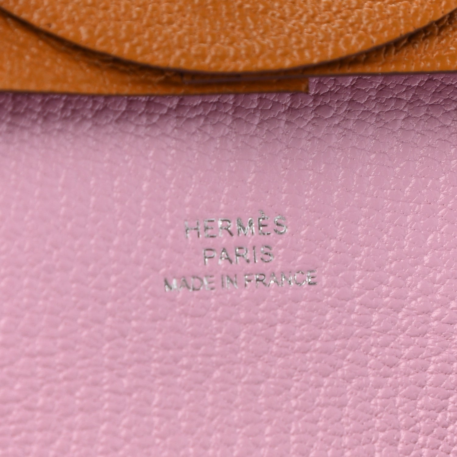 Hermes Chevre Mysore Bastia Verso Coin Purse Caramel Mauve Sylvestre 6 of 7