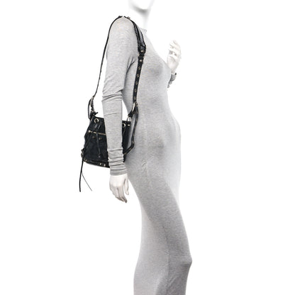 Balenciaga Agneau Arena Le Cagole Bucket Bag XS Black 2 of 10