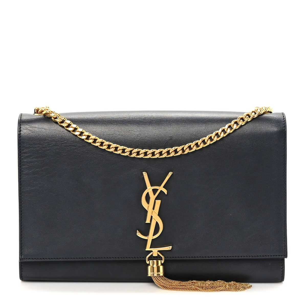 Saint Laurent Smooth Calfskin Medium Classic Monogram Kate Tassel Satchel Black 1 of 10
