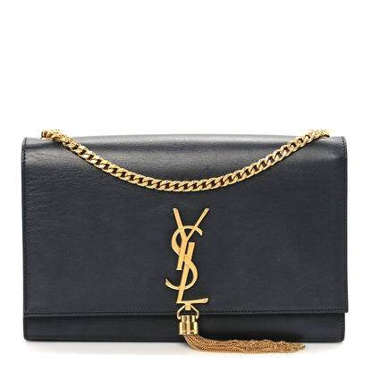 Saint Laurent Smooth Calfskin Medium Classic Monogram Kate Tassel Satchel Black 1 of 10