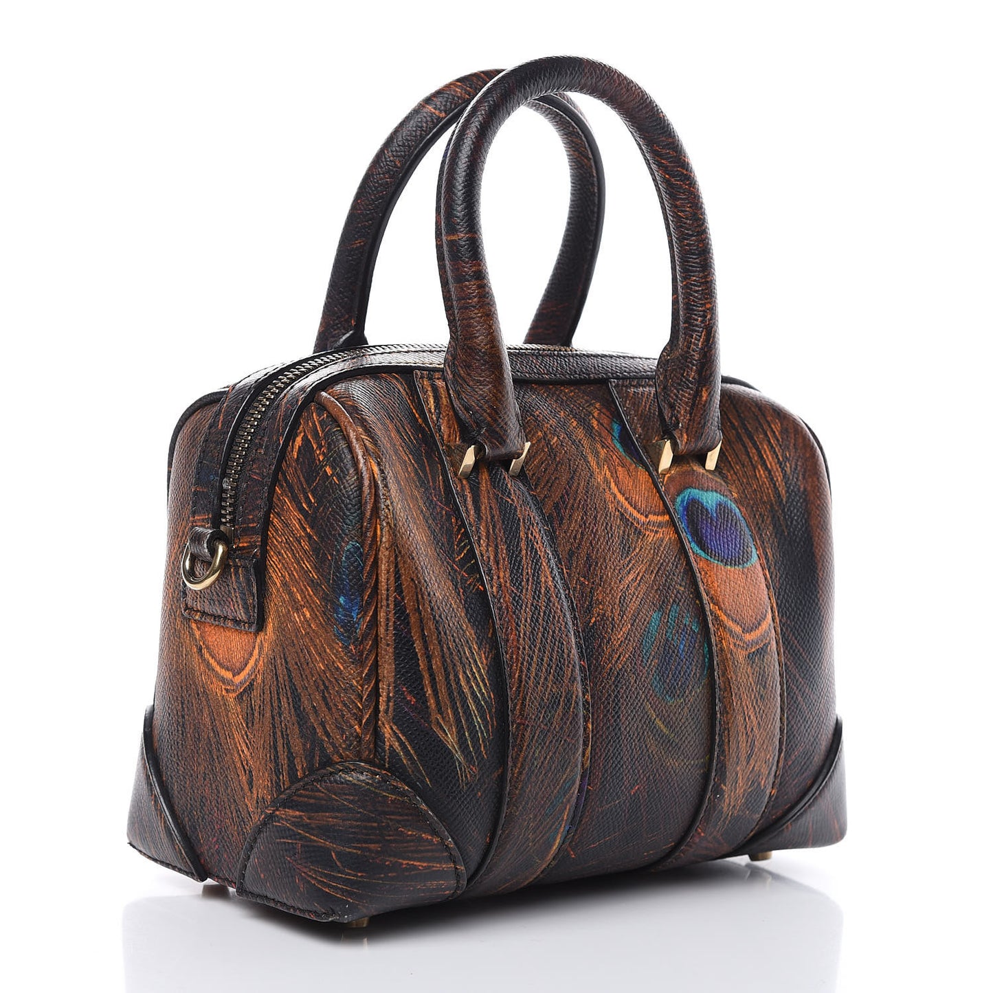 Calfskin Peacock Print Micro Lucrezia