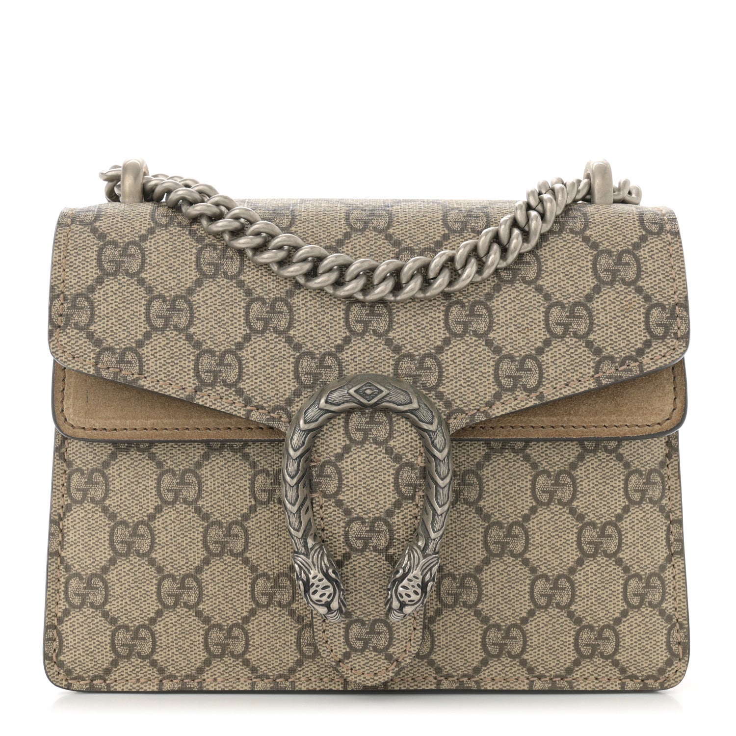 Gucci GG Supreme Monogram Mini Dionysus Shoulder Bag Taupe 1 of 15
