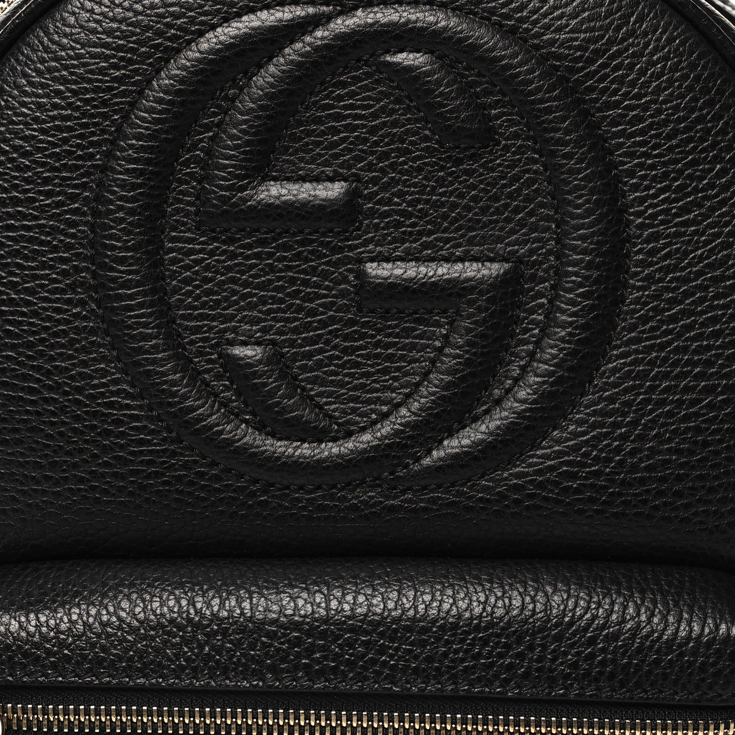 Pebbled Calfskin Soho Chain Backpack Black