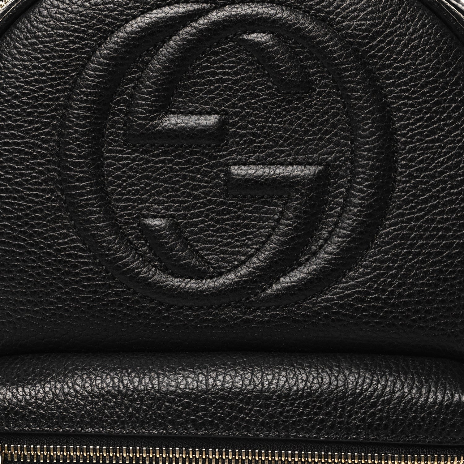 Gucci Pebbled Calfskin Soho Chain Backpack Black 8 of 11