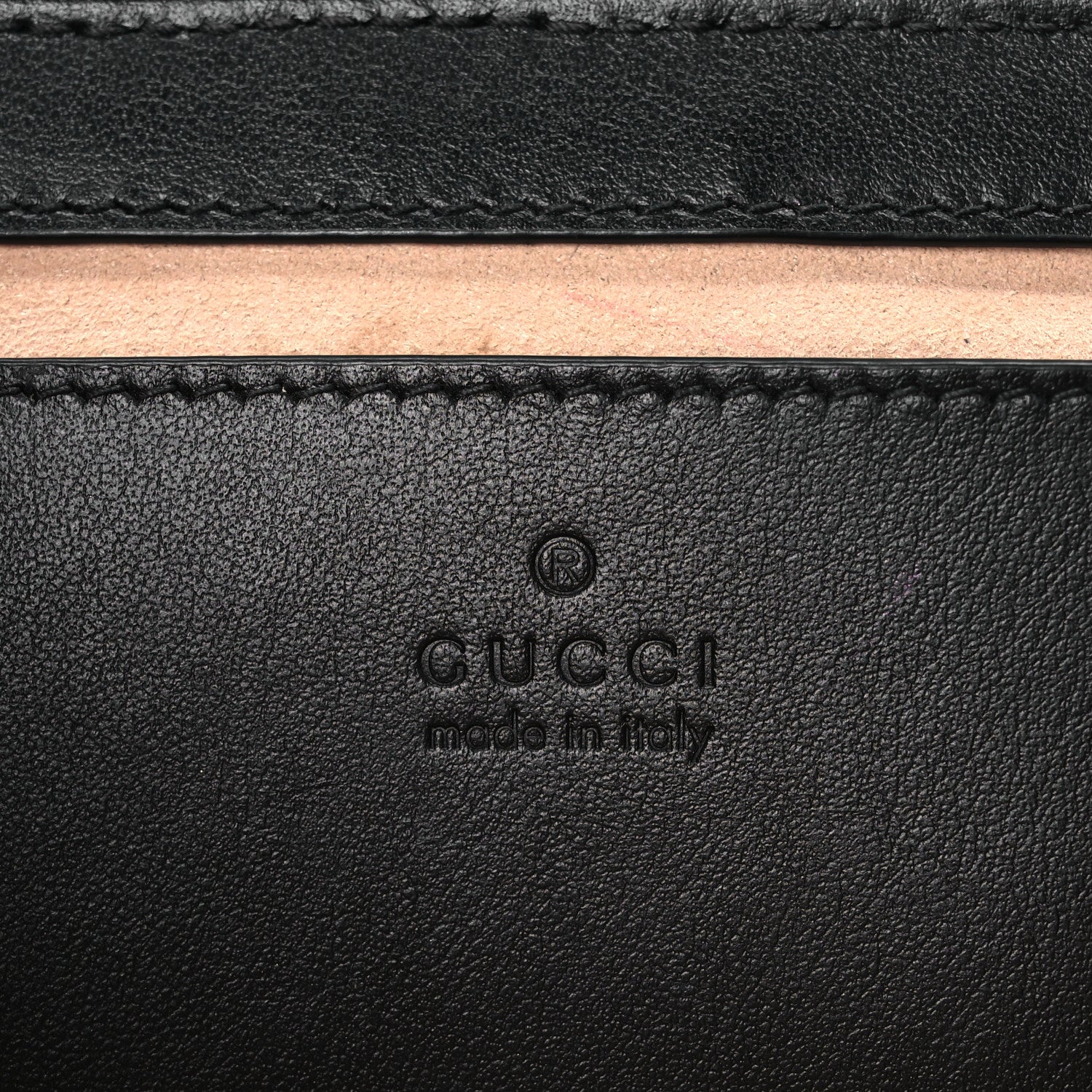 Gucci Calfskin Matelasse Aria Mini GG Marmont Shoulder Bag Black 6 of 10
