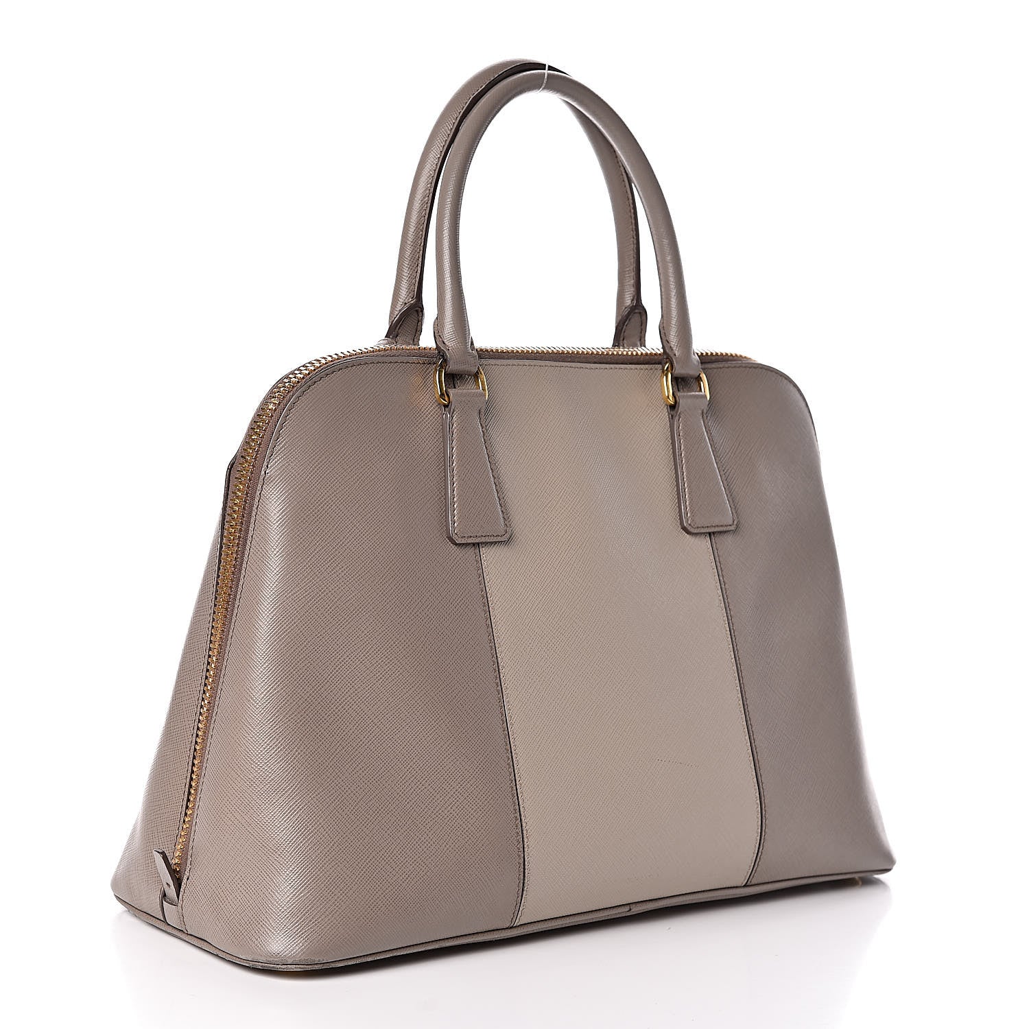 Prada Saffiano Lux Bi-Color Promenade Tote Argilla Pomice 3 of 15