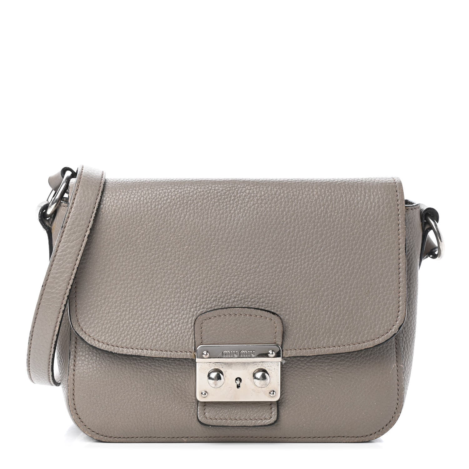 Miu Miu Vitello Phenix Shoulder Bag Argilla 1 of 5