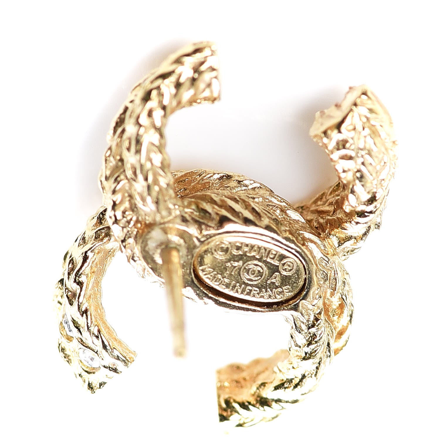Chanel Twisted CC Earrings Gold 4 of 5