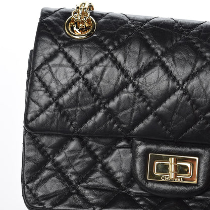 Chanel Aged Calfskin Quilted 2.55 Reissue Mini Flap Black 11 of 12