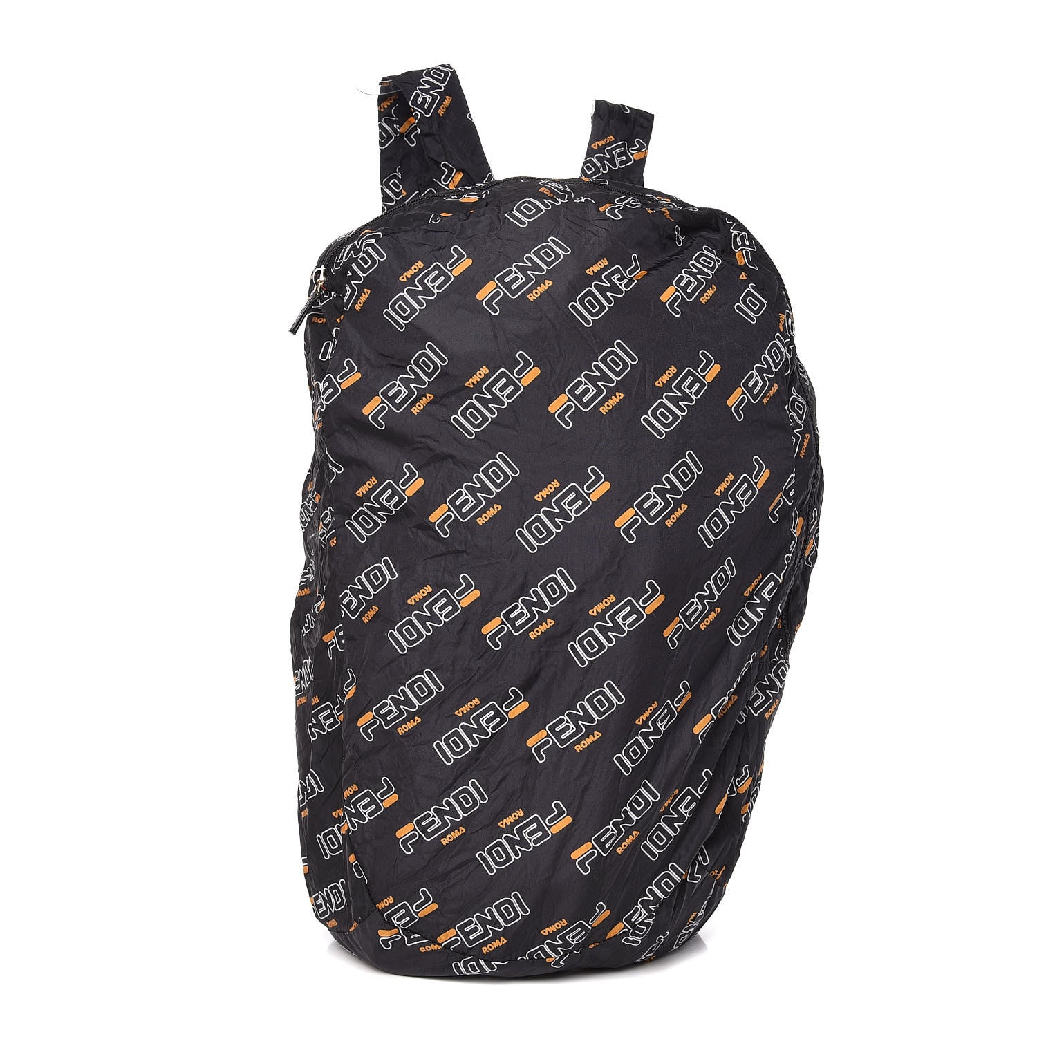 Fendi X FILA Calfskin Mania Backpack Help Bag Charm Black 3 of 12