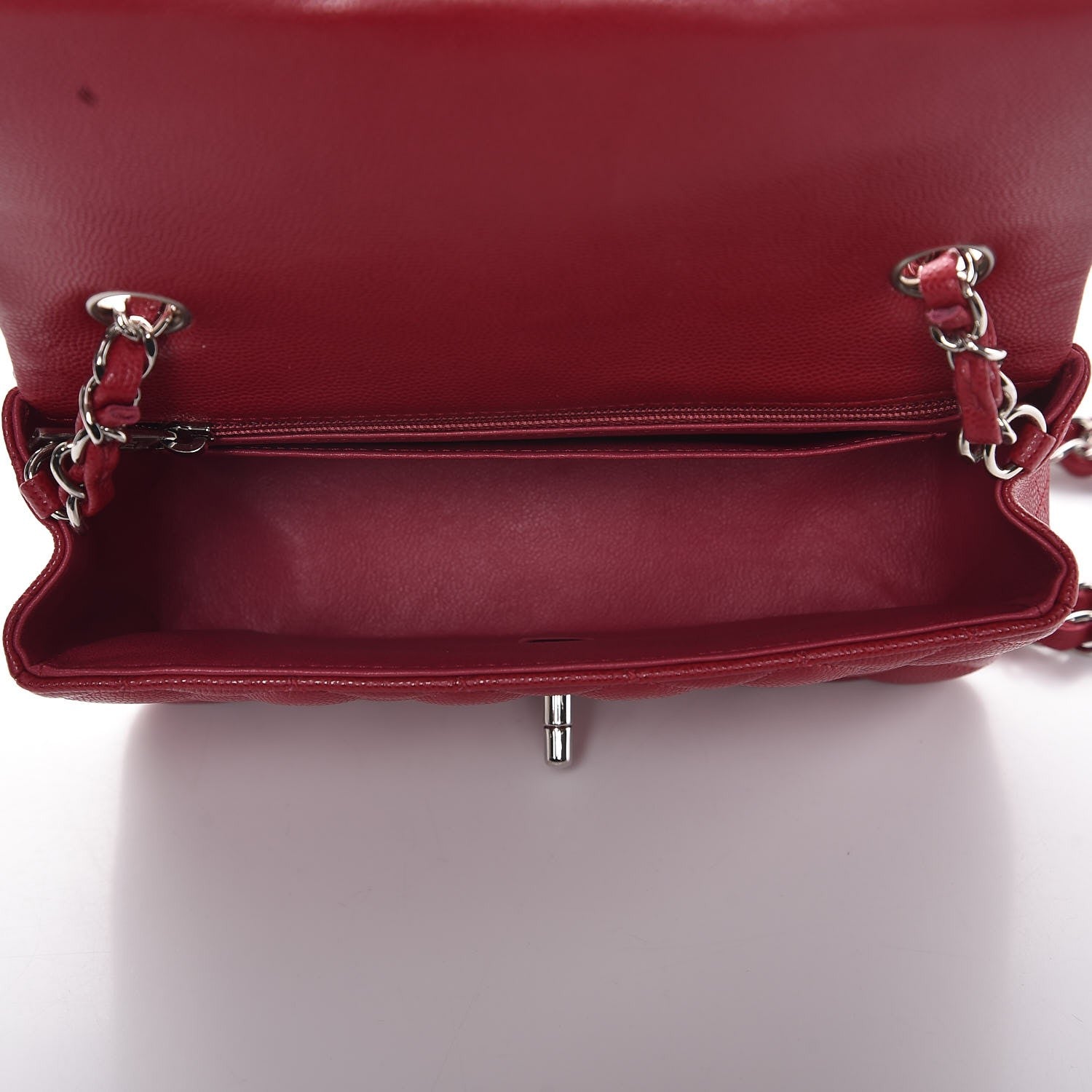 Chanel Caviar Quilted Mini Rectangular Flap Red 5 of 8