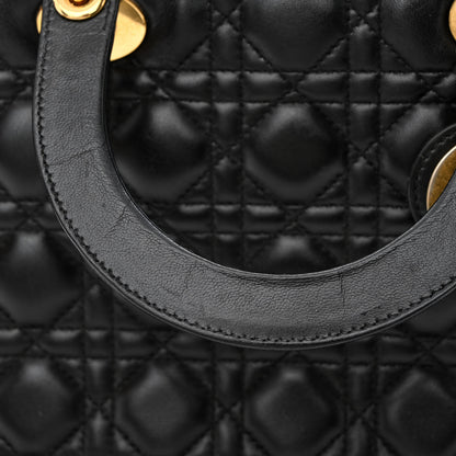 Christian Dior Lambskin Cannage Large Lady Dior Black 11 of 12