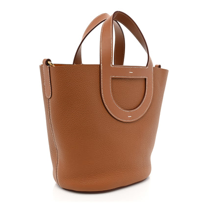 Hermes Taurillon Clemence Swift In-The-Loop 18 Bag Gold 3 of 10