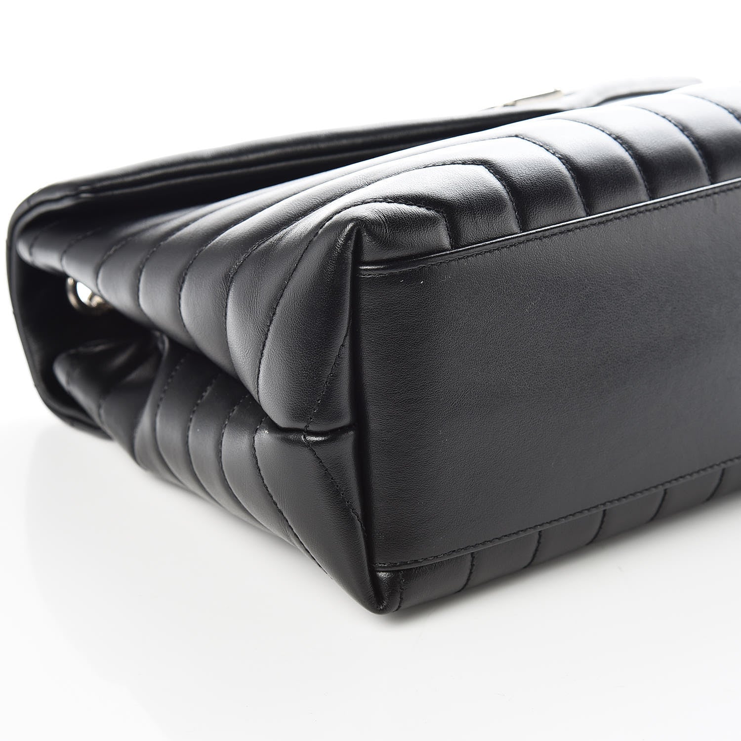 Saint Laurent Calfskin Y Quilted Monogram Medium Loulou Chain Satchel Black 5 of 9