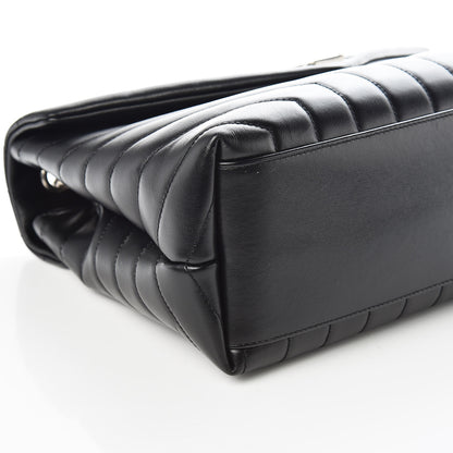 Saint Laurent Calfskin Y Quilted Monogram Medium Loulou Chain Satchel Black 5 of 9