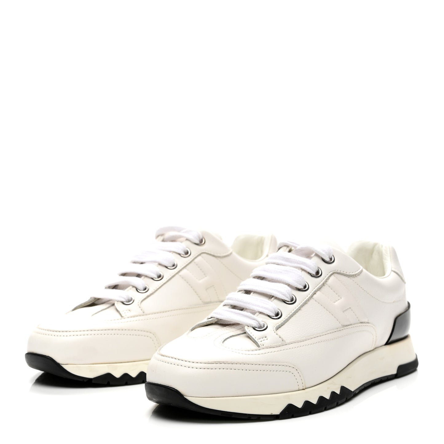 Calfskin Womens Trail Sneakers 36.5 White