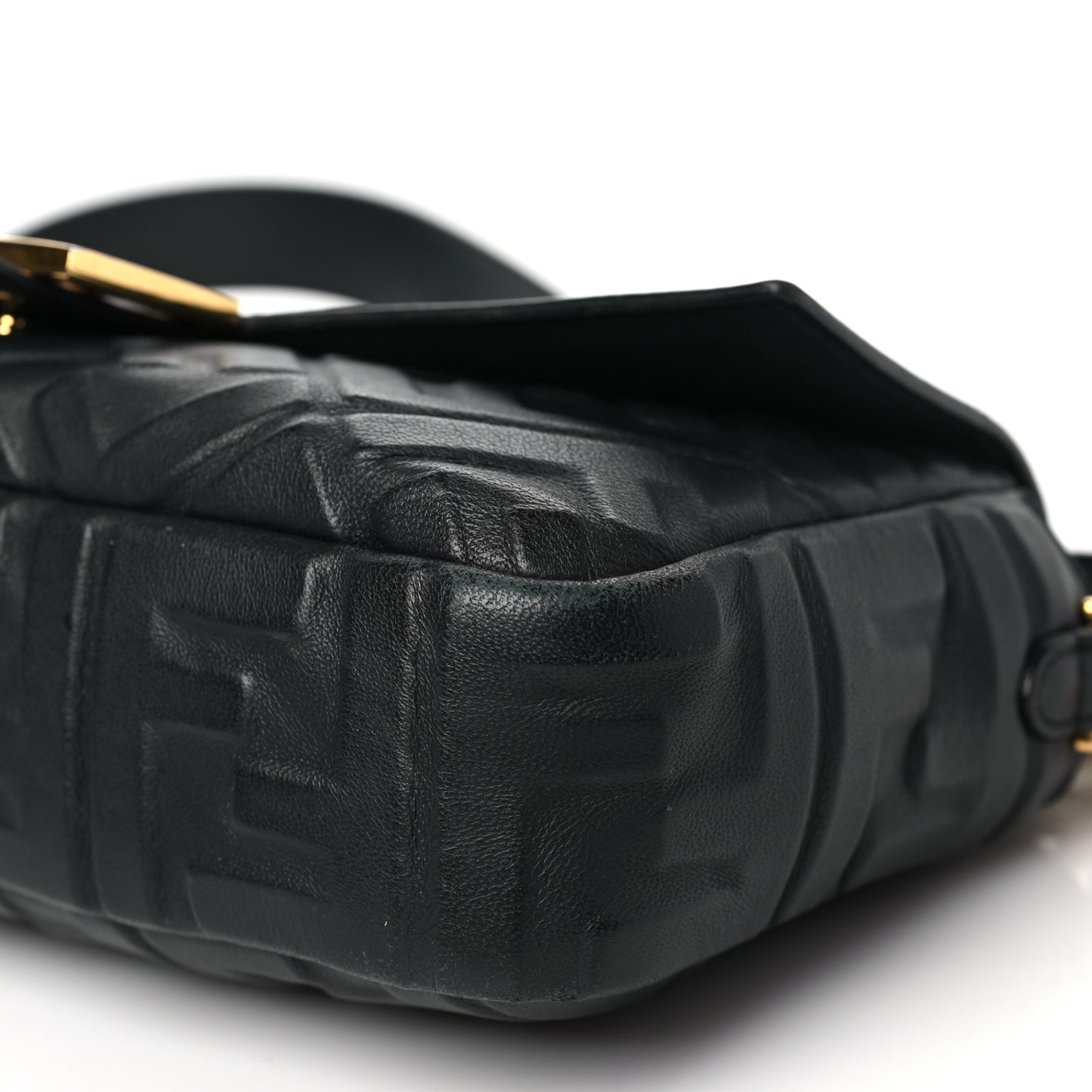 Nappa FF 1974 Embossed Baguette Black