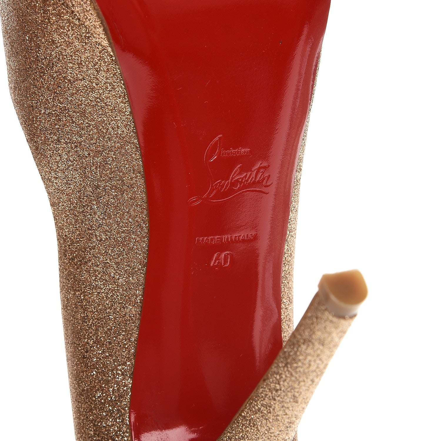 Christian Louboutin Glitter Altadama 140 Pumps 40 Gold 7 of 9